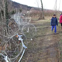 Na pohodu za mir ob žici na Dragonji le pe&scaron;čica udeležencev