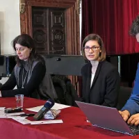 Plodove okrepljenega sodelovanja so  napovedali  (z leve) Tatjana Jercog, Helena Filipčič 
Gardina in Luka Juri.