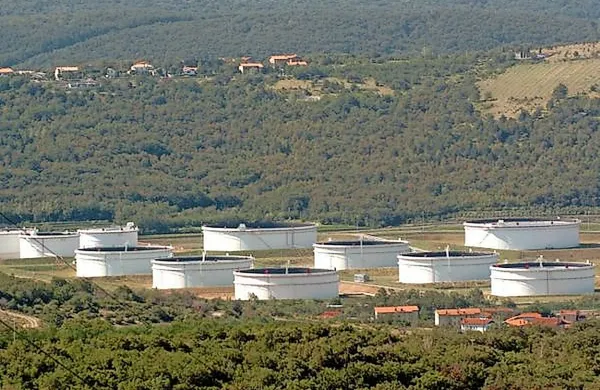 Včeraj so se v dvorani občinskega sveta v Dolini pogovarjali 
o naftovodu Siot in smardu, ki uhaja iz njegovih rezervoarjev 
in greni življenje tamjajšnjim prebivalcem.