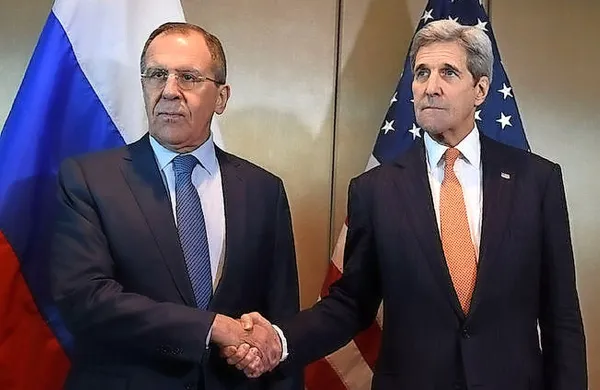 Sergej Lavrov in John Kerry