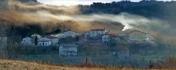  “Ob neugodnih vremenskih razmerah lahko že izpust iz enega kurišča lokalno zelo onesnaži zrak s prašnimi delci,” 
posledice neustrezne rabe lesa pri ogrevanju razlaga Asta Gregorič (fotografija je simbolična).