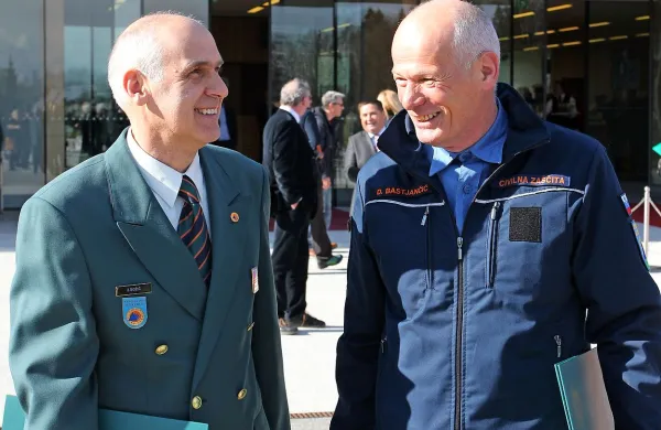 Zvezdan Božič (levo) in Davorin Bastjančič, primorska dobitnika plaket CZ.