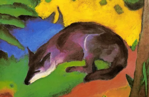 Franz Marc je osnovne barve uporabljal simbolično,  modro 
za moško in rumeno za žensko načelo, rdečo pa za materijo. 