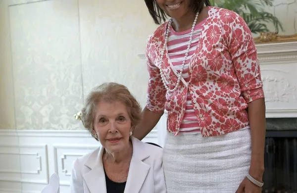 Nancy Reagan in Michelle Obama