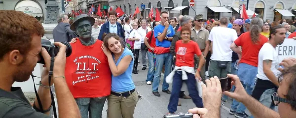 Demonstracije pretežno desno usmerjenega gibanja Territorio Libero Trieste - TLT.