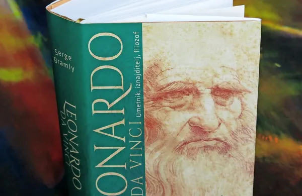Naslovnico Bramlyjeve monografije krasi Leonardov avtoportret v rdeči kredi. 