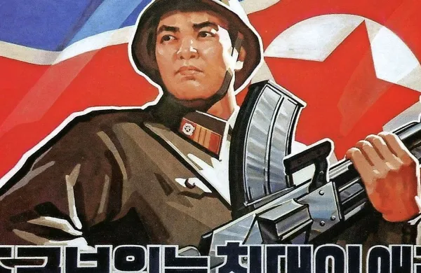 Ameriški študent je bil v Severni Koreji obsojen na 15 let 
prisilnega dela, ker naj bi poskušal v hotelu v Pjongjangu 
ukrasti plakat s propagandnim sloganom. Fotografija je 
simbolična.