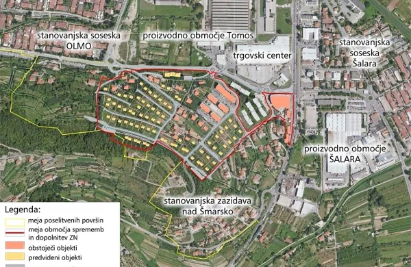 Z novim zazidalnim načrtom bo na pobočju nad Dolinsko cesto dovoljena  gradnja 75 eno- in do 150  dvostanovanjskih hiš.