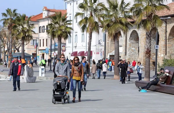 Tako kot v drugih istrskih mestih so bili tudi v Kopru zadovoljni 
z velikonočnim turističnim obiskom.