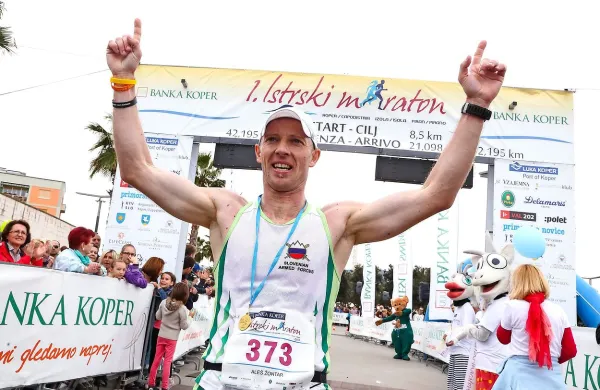 Zmagovalec 1. Istrskega maratona Aleš Žontar