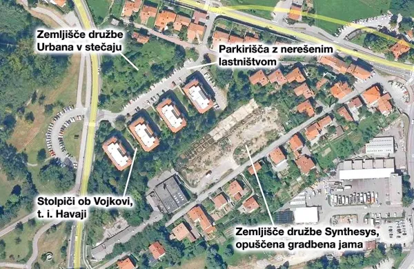 Usodo območja na robu strogega centra mesta krojijo stečaji 
in dražbe.  