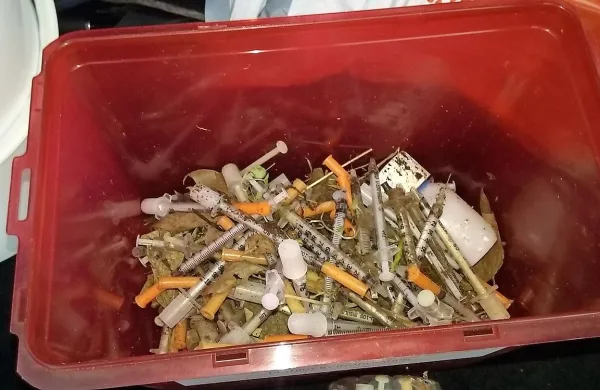 Sežanski aktivisti so z zabojčkom pobranih igel v soboto 
trkali od vrat do vrat, da so jih lahko predali pooblaščenemu 
zbiralcu. 
