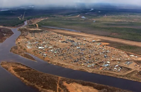 Attawapiskat v provinci Ontario, kjer živi 2000 staroselcev.