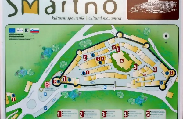 Prometno ureditev v Šmartnem zahteva predvsem naraščajoči obisk obzidanena naselja.