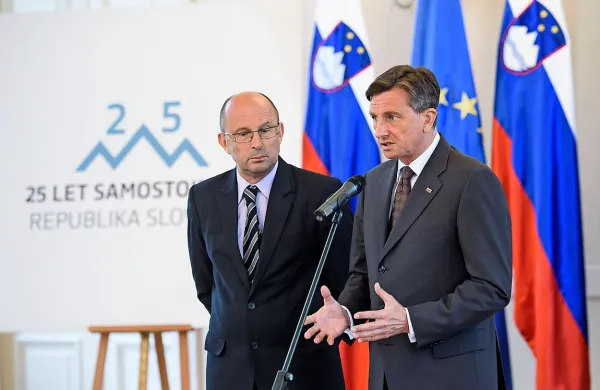 Jože Dežman (levo) in Borut Pahor