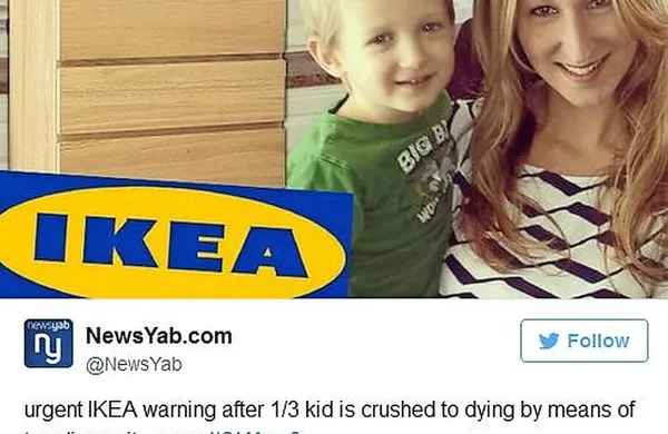 Proizvajalec pohištva Ikea je izdal varnostno opozorilo glede 
montiranja predalnikov in omar iz omenjene linije.