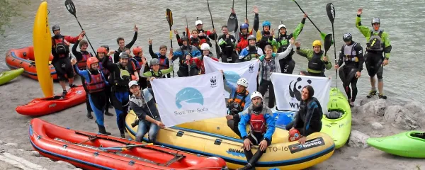 Primorski del mednarodnega projekta Balkan Rivers Tour je potekal na Soči (na fotografiji),  Koritnici in Učji.