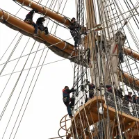 Amerigo Vespucci v Trstu že vleče poglede nase