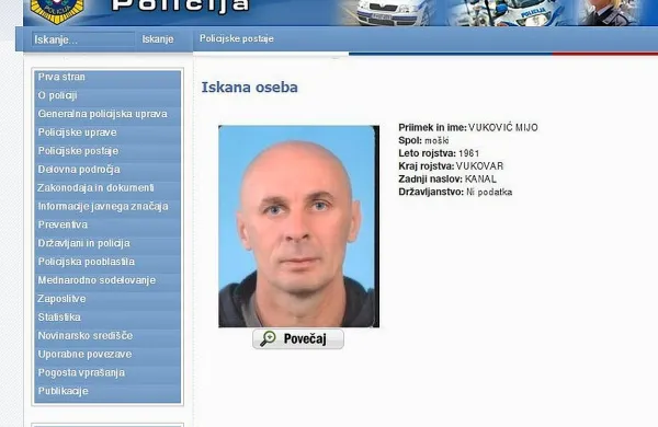 Na seznamu iskanih oseb se je pred časom pojavil tudi Mijo 
Vuković, nekdanji trener novogoriških odbojkaric in prvačkih 
odbojkarjev. 