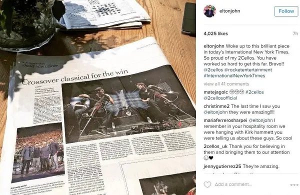 New York Times o 2Cellos