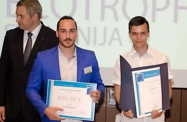 Drugonagrajena Žiga Cibic in Vinko Longar.