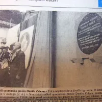 V Senožečah so odkrili spominsko ploščo Danilu Zelenu, 
enemu izmed voditeljev organizacije Tigr.