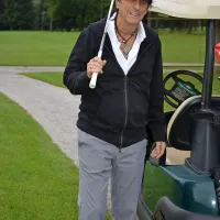 Alice Cooper pred koncertom na golf v Arboretum