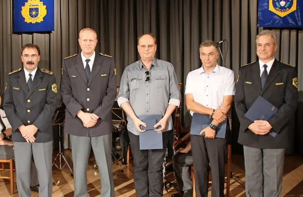 Z leve: Danimir Rebec, Marjan Fank, Amedeo Žigon, Dušan 
Ribaš in Tomaž Čehovin