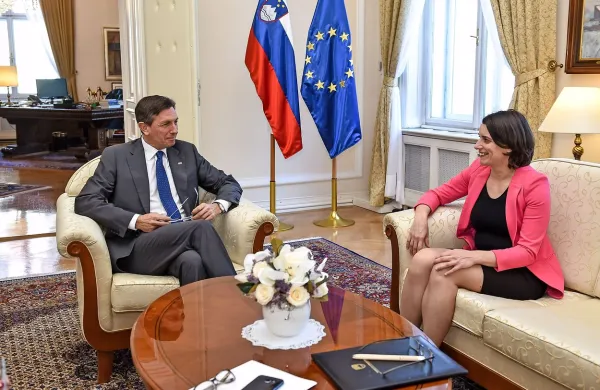 Borut Pahor in Simona Kustec Lipicer