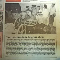 



 V Simonovem zalivu v Izoli so tudi uradno predali namenu prvo fazo 
vzporednega vodovoda od Valete prek Strunjana do Livad; dodatne 
količine vode so občutno izboljšale vodno oskrbo v koprski in izolski 
občini.