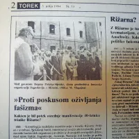 V Trstu so se ob 40-letnici Rižarne poklonili spominu na žrtve 
uničevalnega nacističnega taborišča.
