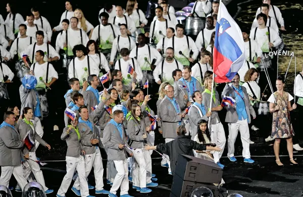 Slovenska delegacija na otvoritveni slovesnosti olimpijskih 
iger v Londonu pred štirimi leti.