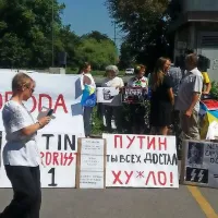 V Ljubljani protest proti Putinovemu obisku