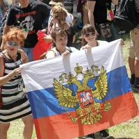 Gozd ob Ruski kapelici ob Putinovem obisku preplavila množica (foto)