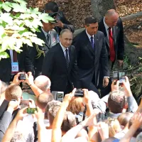 Gozd ob Ruski kapelici ob Putinovem obisku preplavila množica (foto)