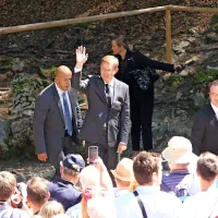 Gozd ob Ruski kapelici ob Putinovem obisku preplavila množica (foto)