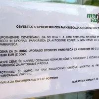 Uporabnike parkirišča za avtodome je včeraj pričakalo obvestilo o dražji parkirnini.