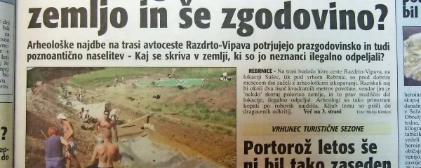Neznanec je arheologom ukradel zemljo.