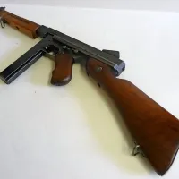 V storilčevem domu so kriminalisti našli tudi avtomatsko 
puško thompson.