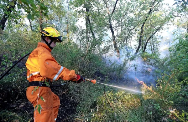 Požar na Kra&scaron;kem robu je poga&scaron;en