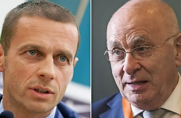 Aleksander Čeferin (levo) in Michael van Praag 