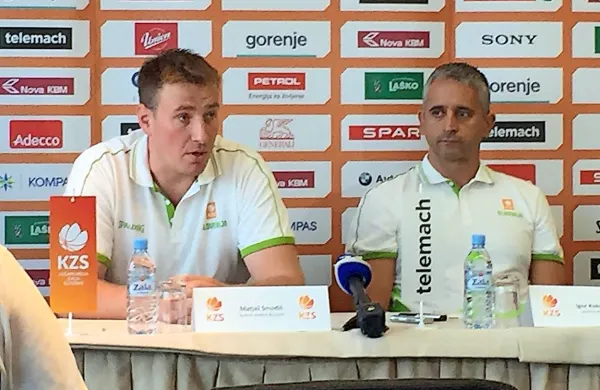 Igor Kokoškov (desno) in Matjaž Smodiš