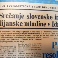 V Idriji se je srečala mladina iz Italije in Slovenije. 