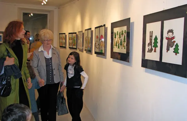 Ilustracije Silvana Omerzuja v Lični hiši v Ajdovščini leta 
2010