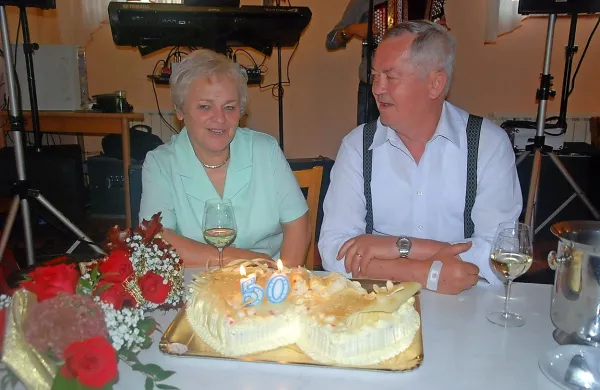 Zlatoporočenca Majda in Jože Volovec