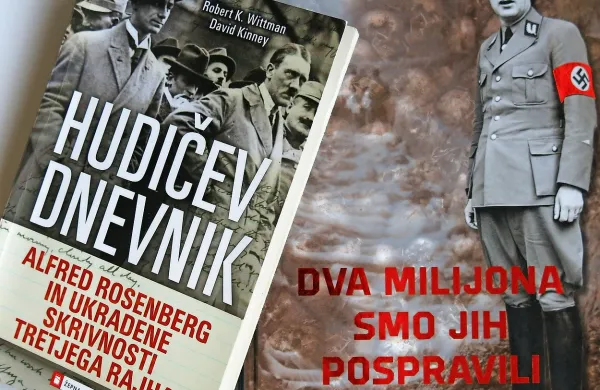  Sveže prevedeni knjigi sledita hudima vojnima zločincema:  nacističnemu 
ideologu Rosenbergu in neusmiljenemu morilcu Globočniku.  