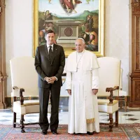 Predsednik Slovenije Borut Pahor in papež Frančišek