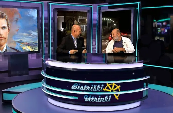 Igor Štemberger (levo) je v Bistriških utrinkih gostil tudi  
novinarja Primorskih novic v pokoju Toma Šajna. 