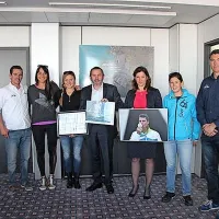 Olimpijci 36 metrov visoko nad pristani&scaron;čem