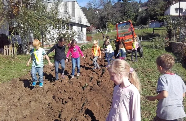 Učenci orjejo